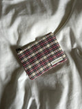 Pink and brown coin purse