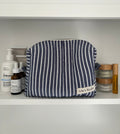 Blue and white makeup bag- Happy accident discount
