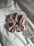 Pink striped scrunchie