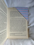Pink and blue corner bookmark