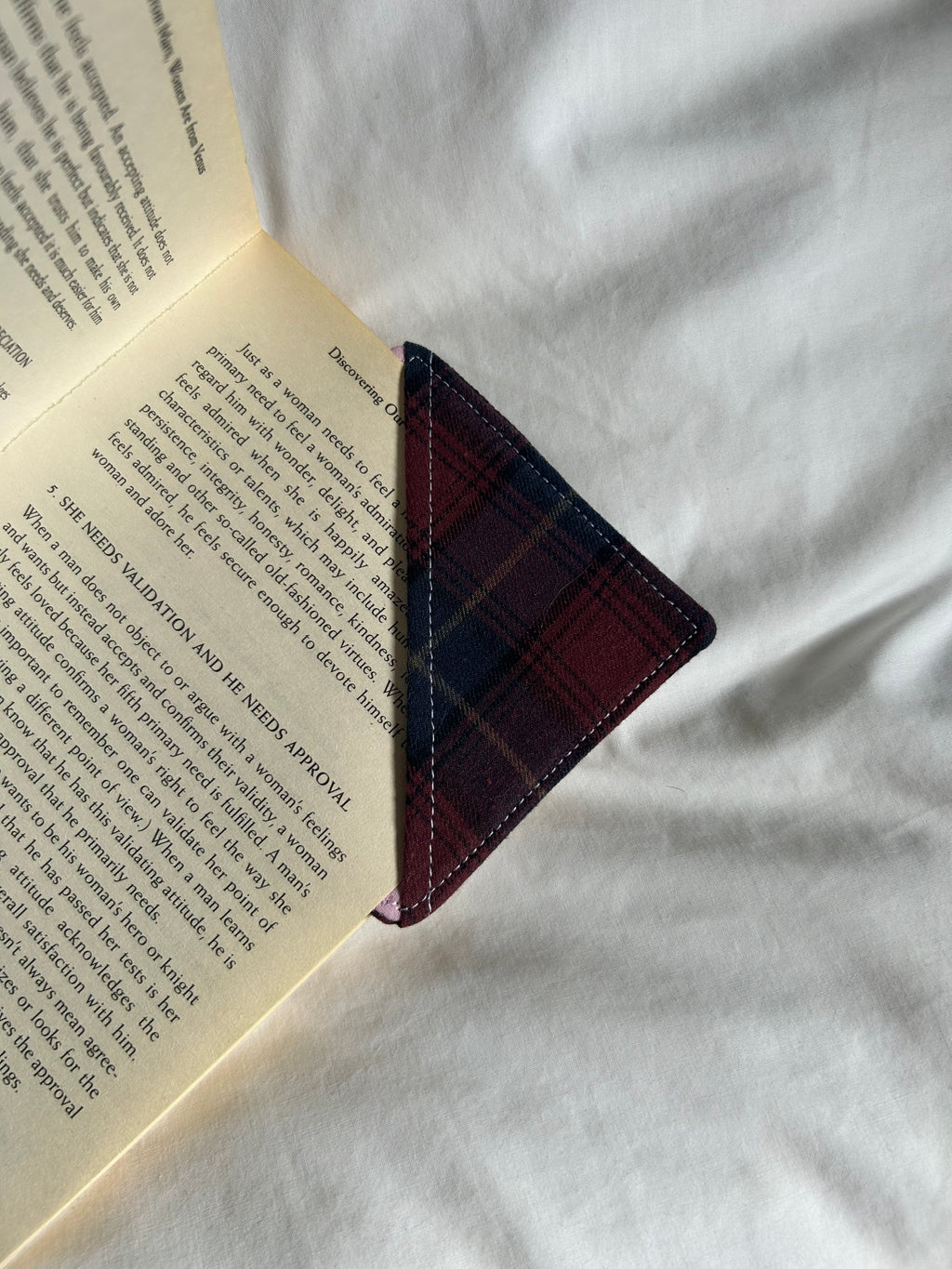 Purple corner bookmark