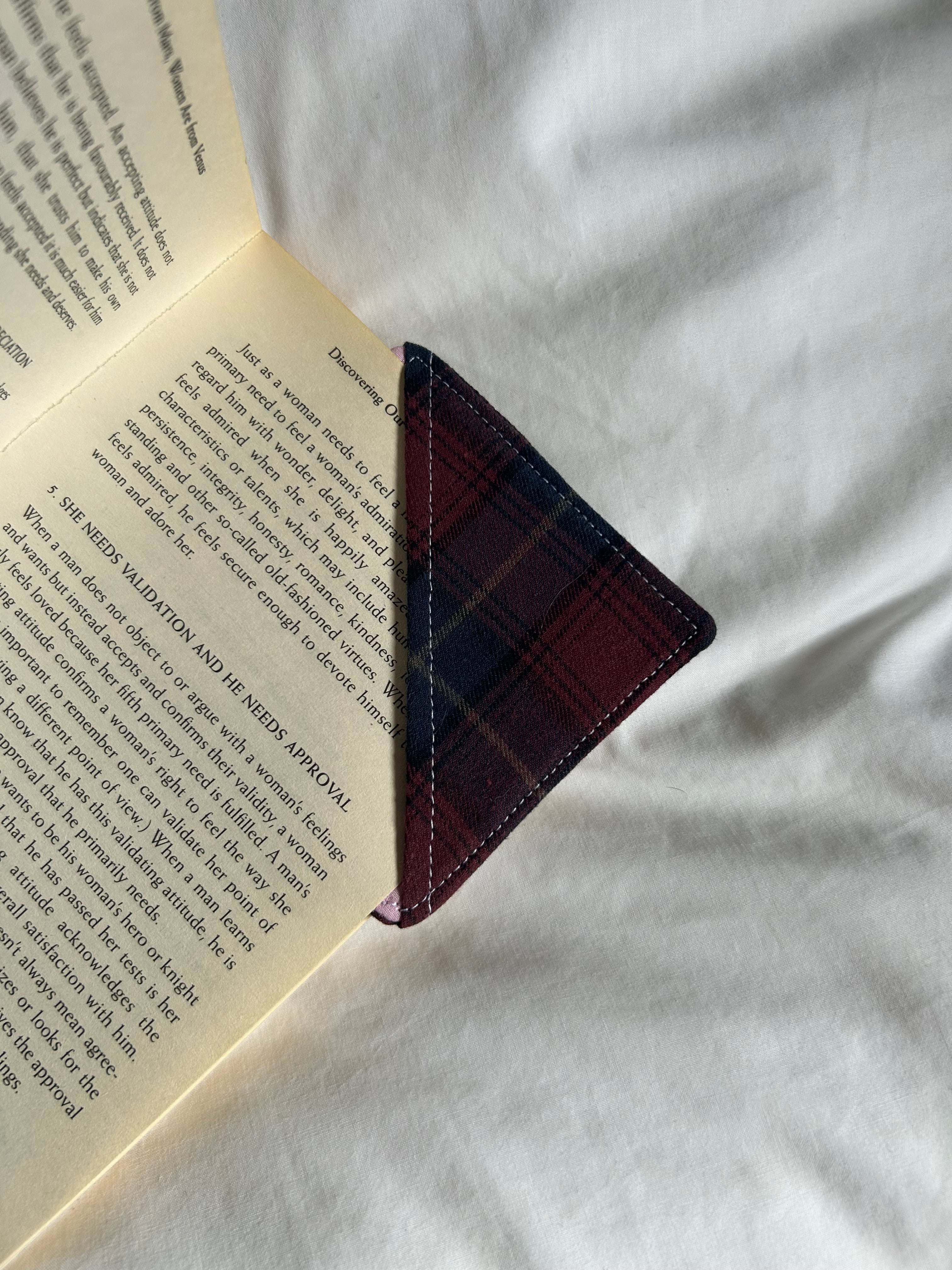 Purple corner bookmark
