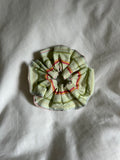 Green striped scrunchie