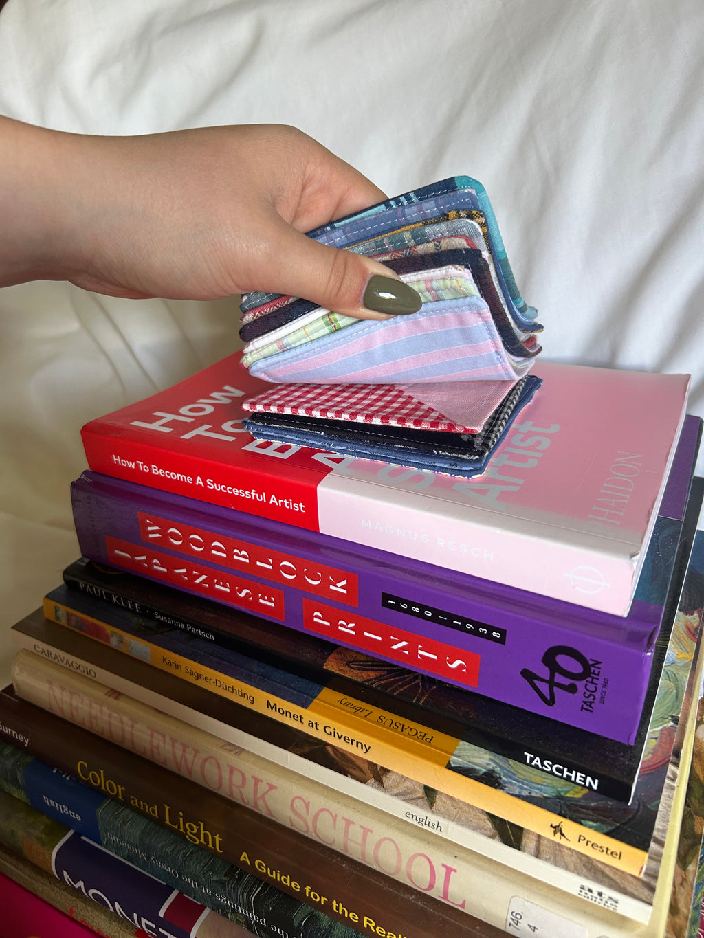 Black checkered corner bookmark