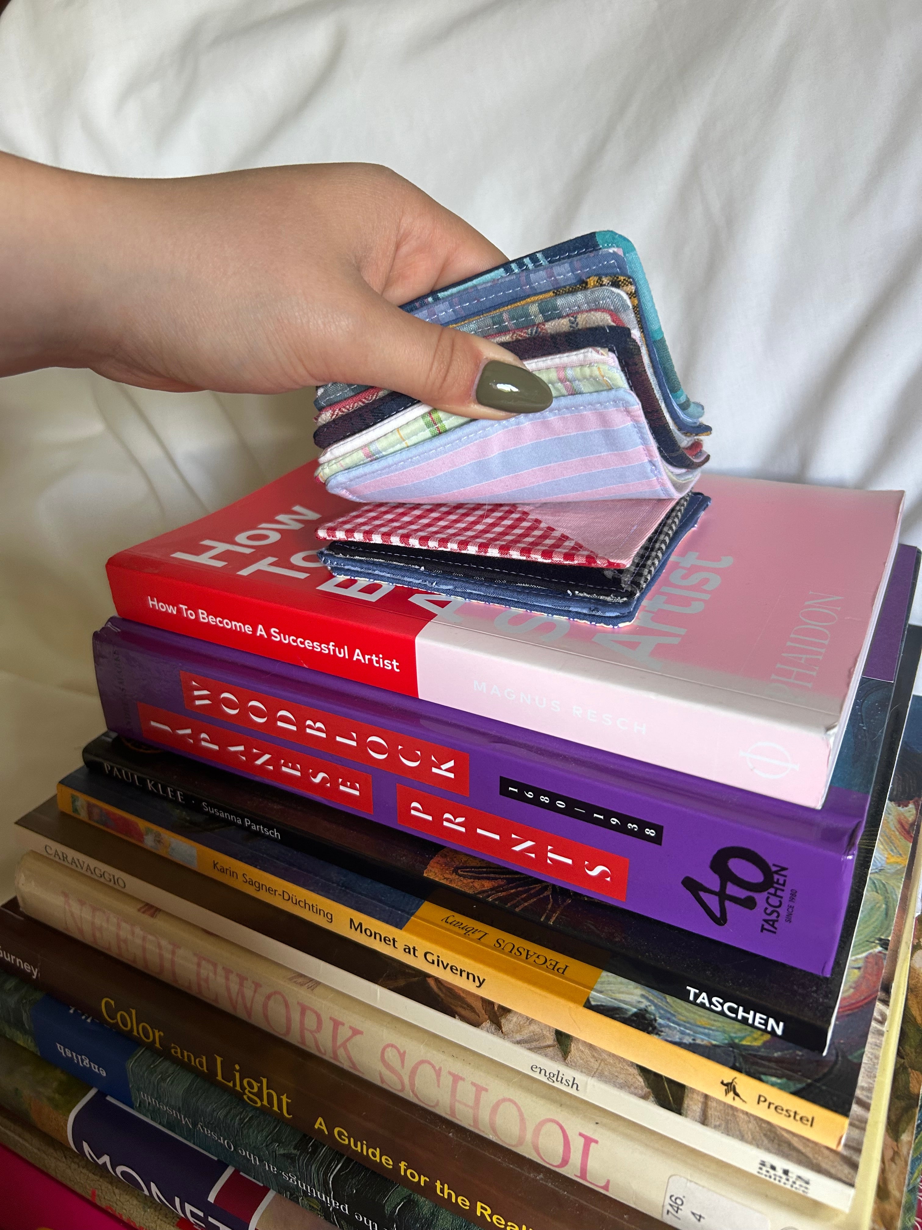 Black checkered corner bookmark