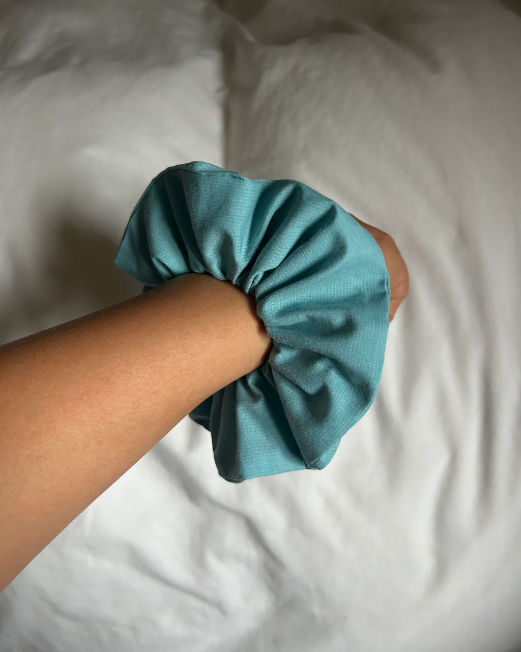 Turquoise scrunchie