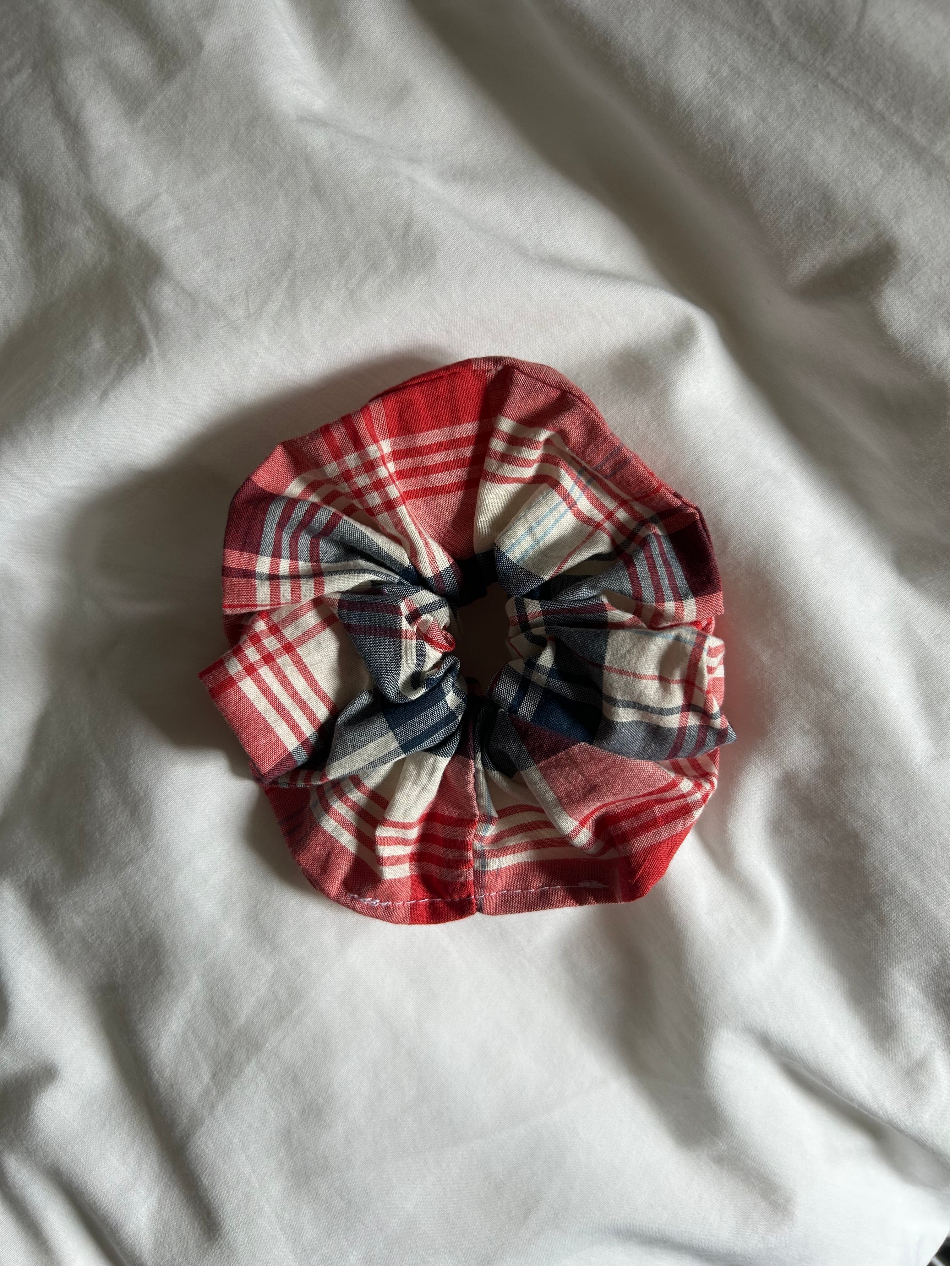 Red white and blue scrunchie