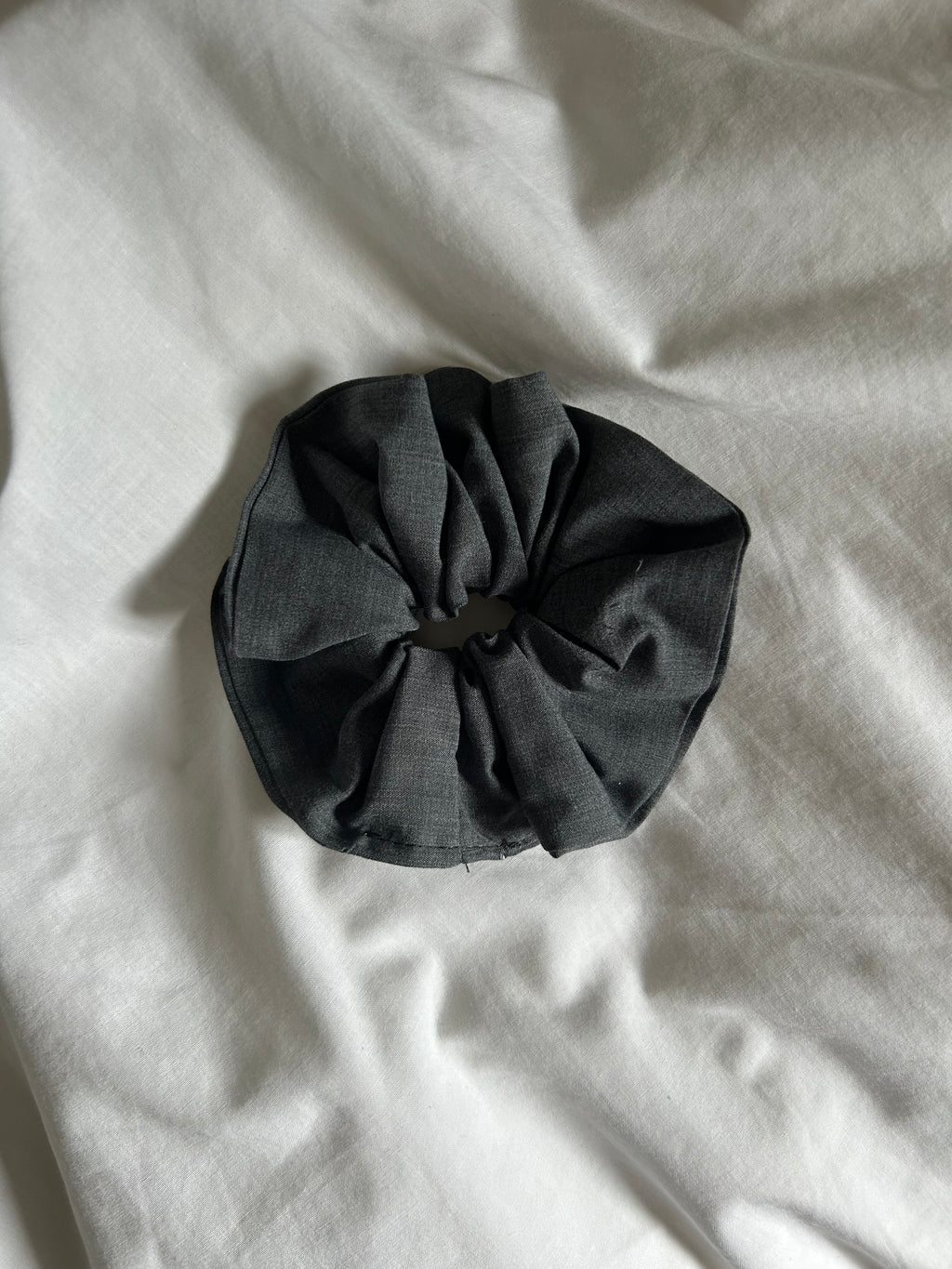 Plain grey scrunchie