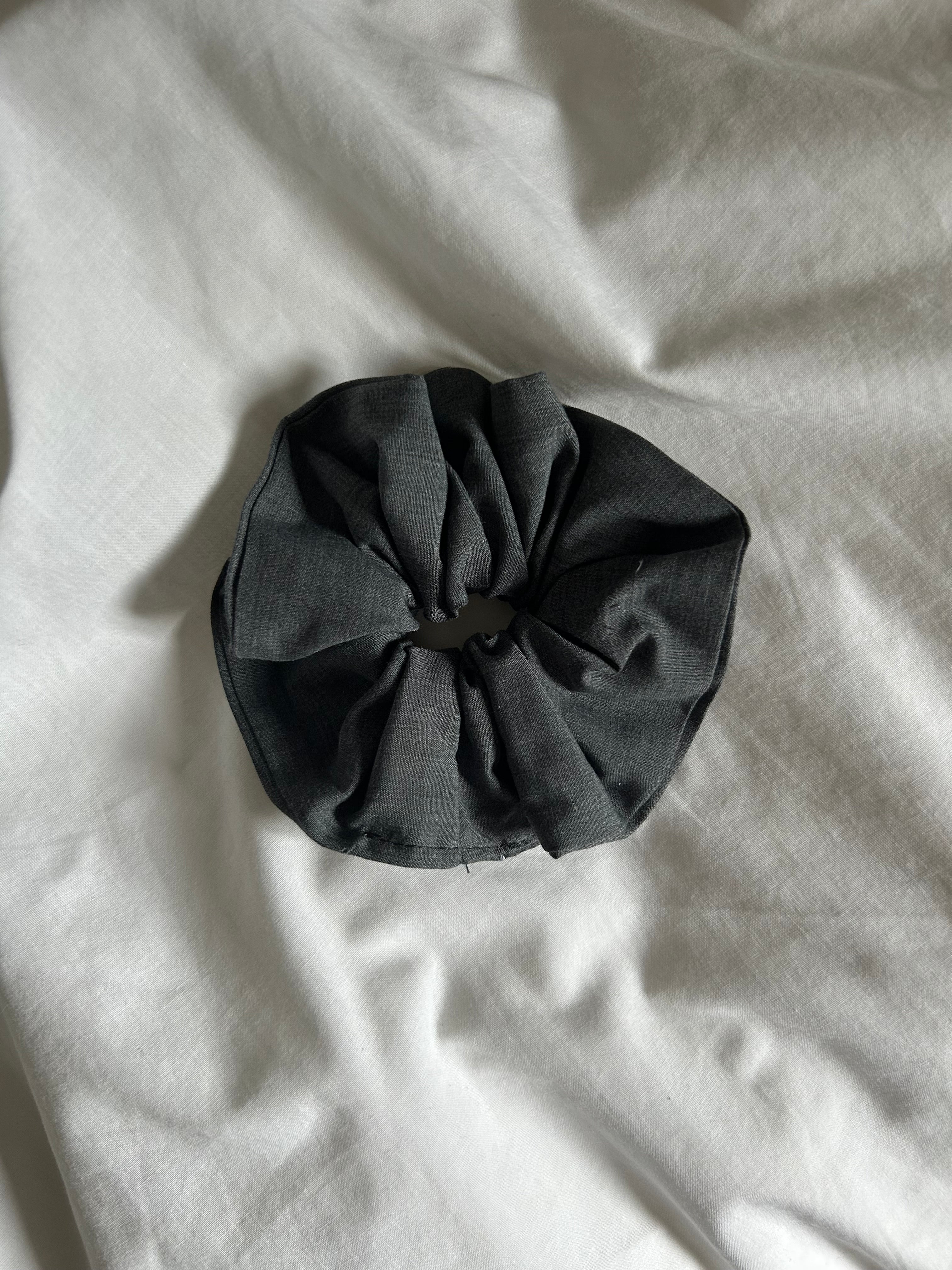 Plain grey scrunchie
