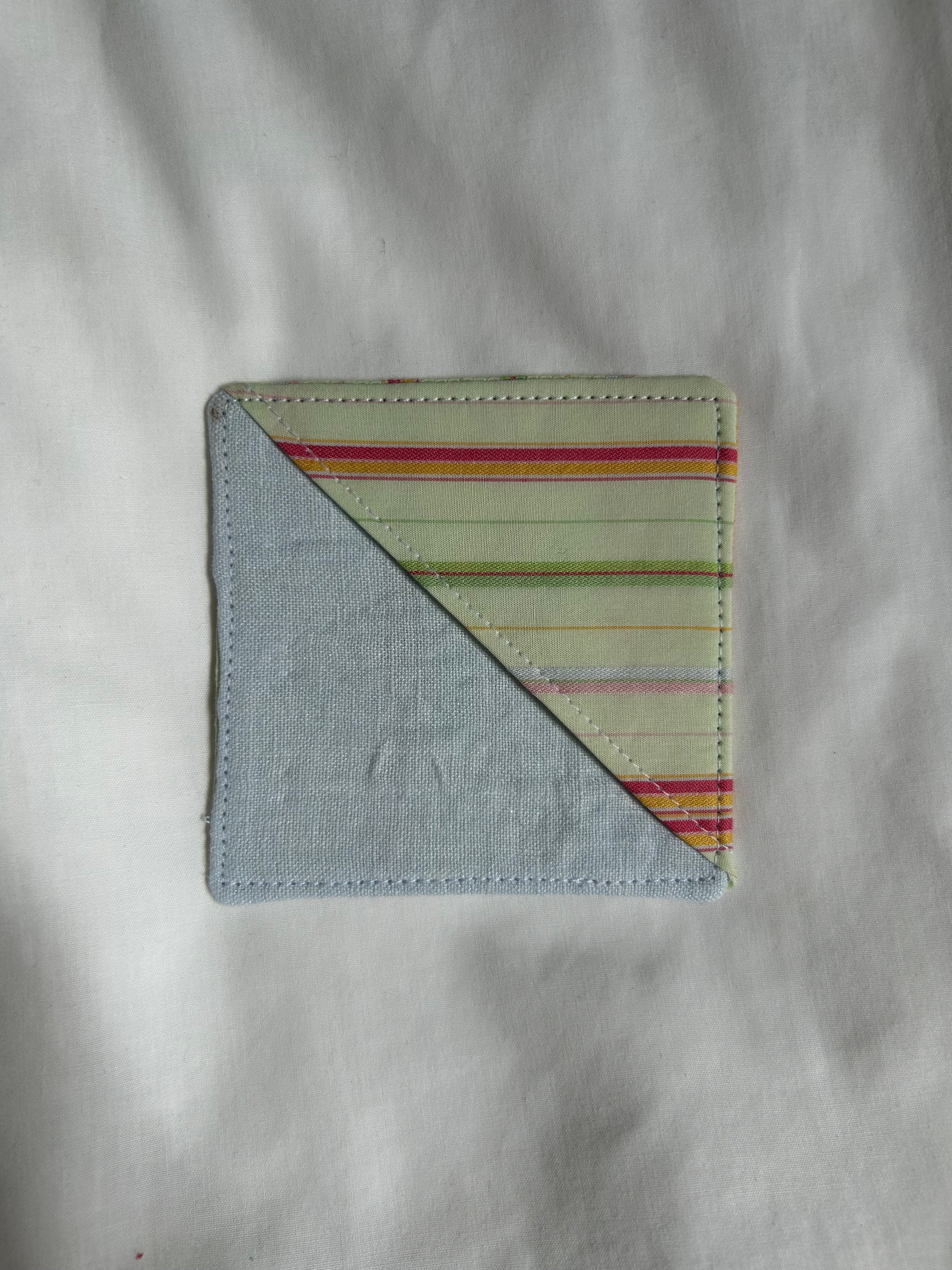 Green striped corner bookmark