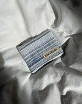 Blue striped coin purse
