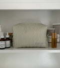 Yellow and blue makeup bag