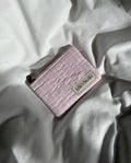 Pink and white gingham coin purse