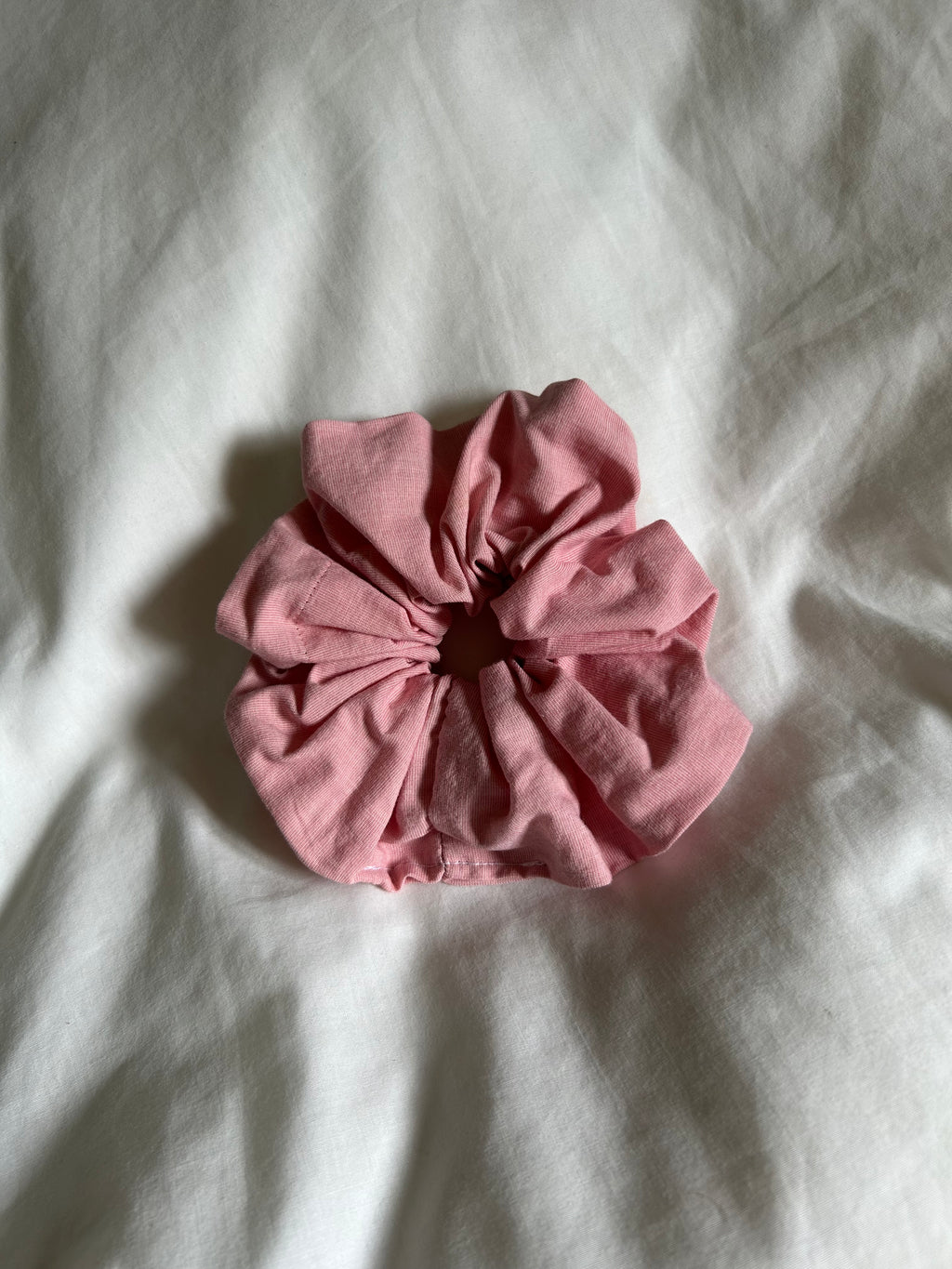 Plain Light pink scrunchie