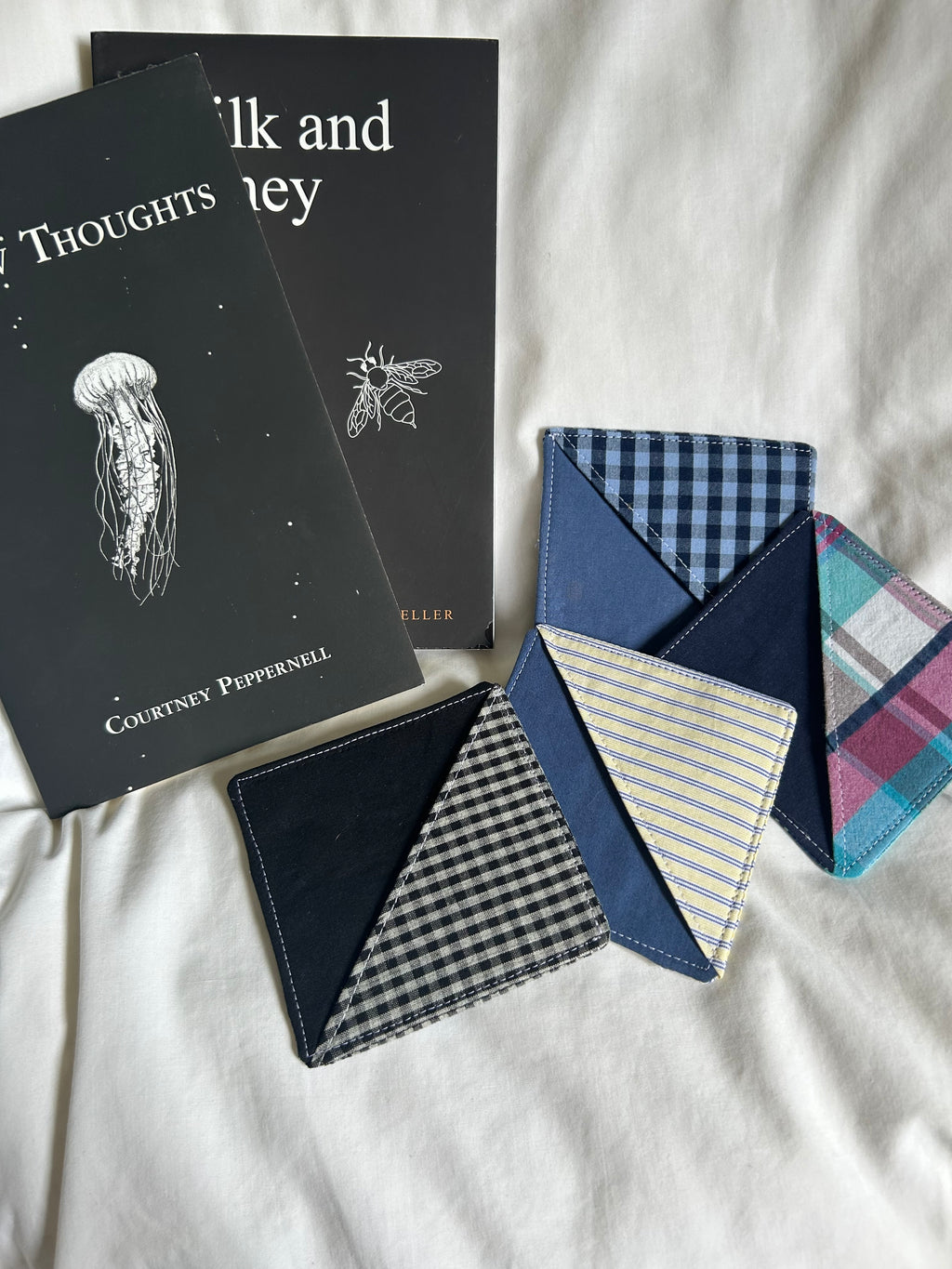 Black checkered corner bookmark