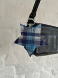 Blue plaid star keyring