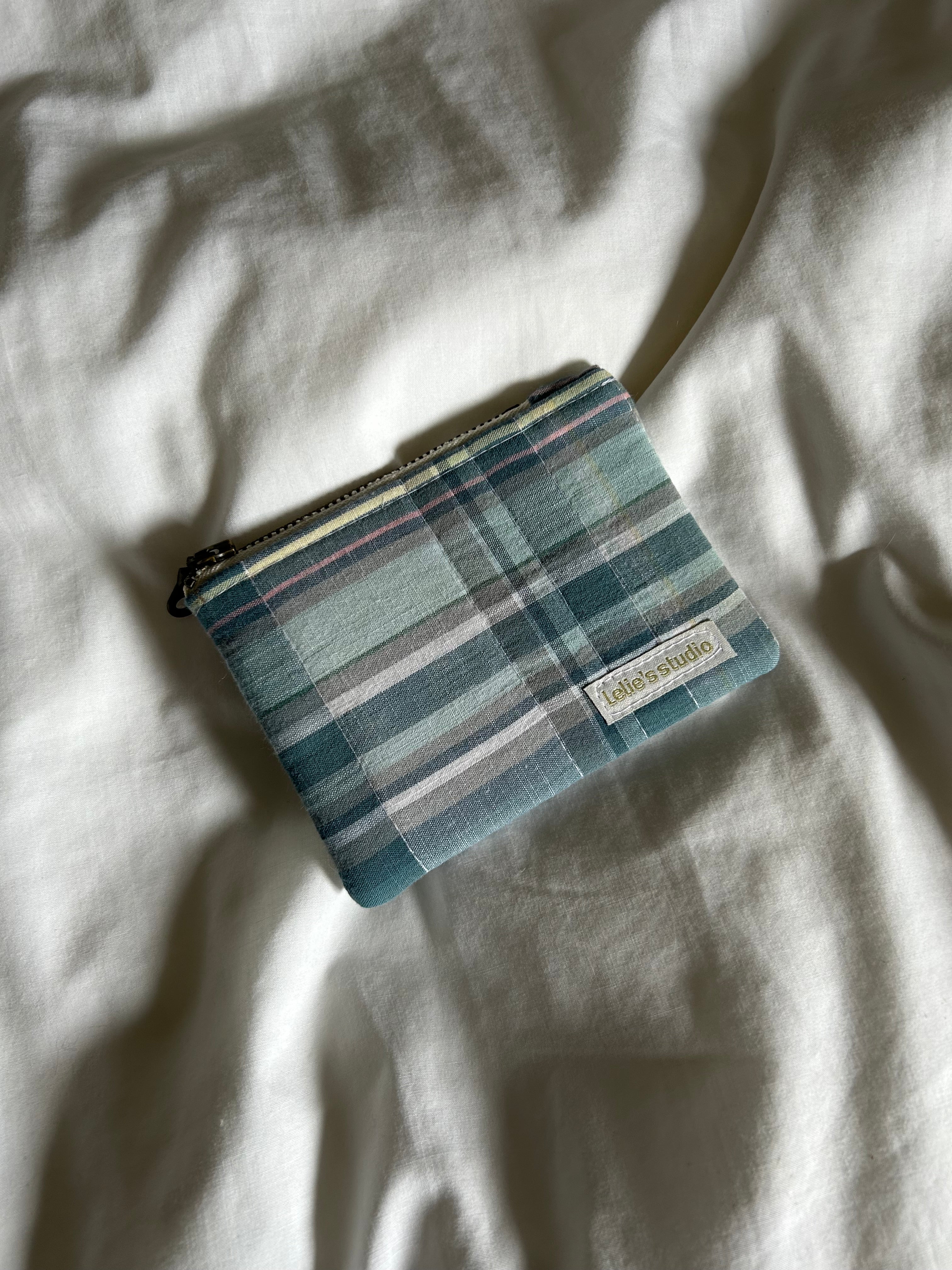 Turquoise and pink coin purse