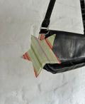 Green striped star keyring