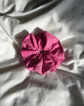Pink striped scrunchie
