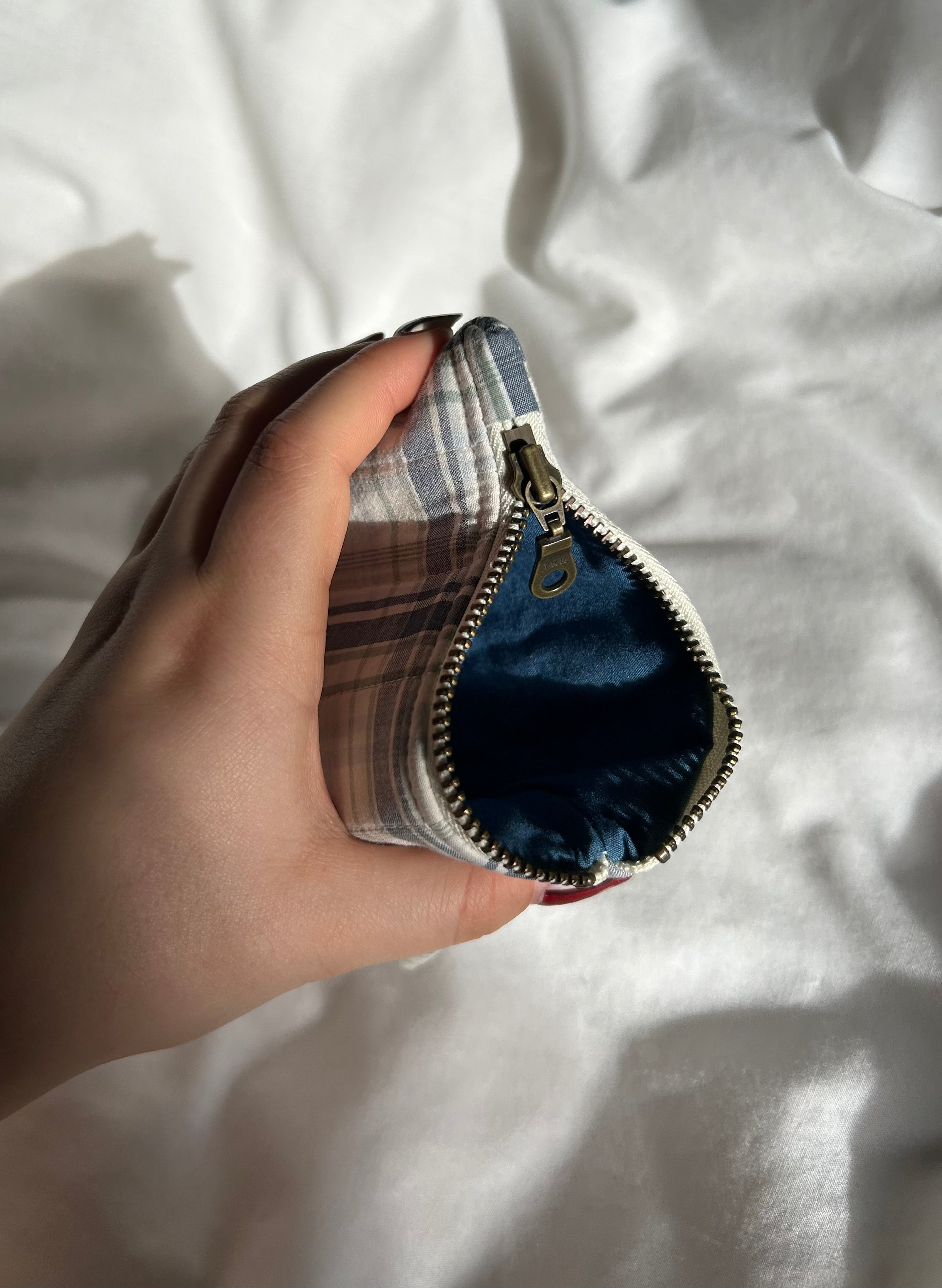 Blue and green coin purse