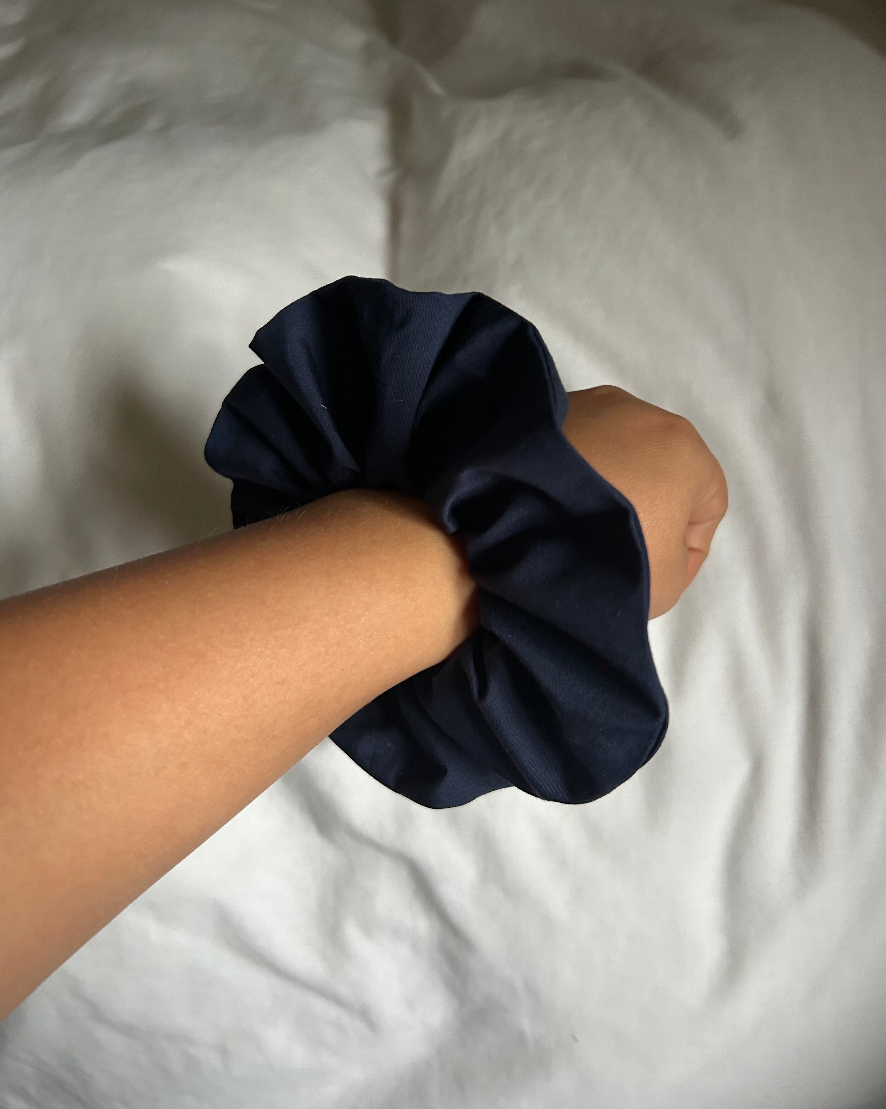 Navy scrunchie