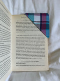 Blue and pink corner bookmark