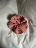 Salmon pink scrunchie