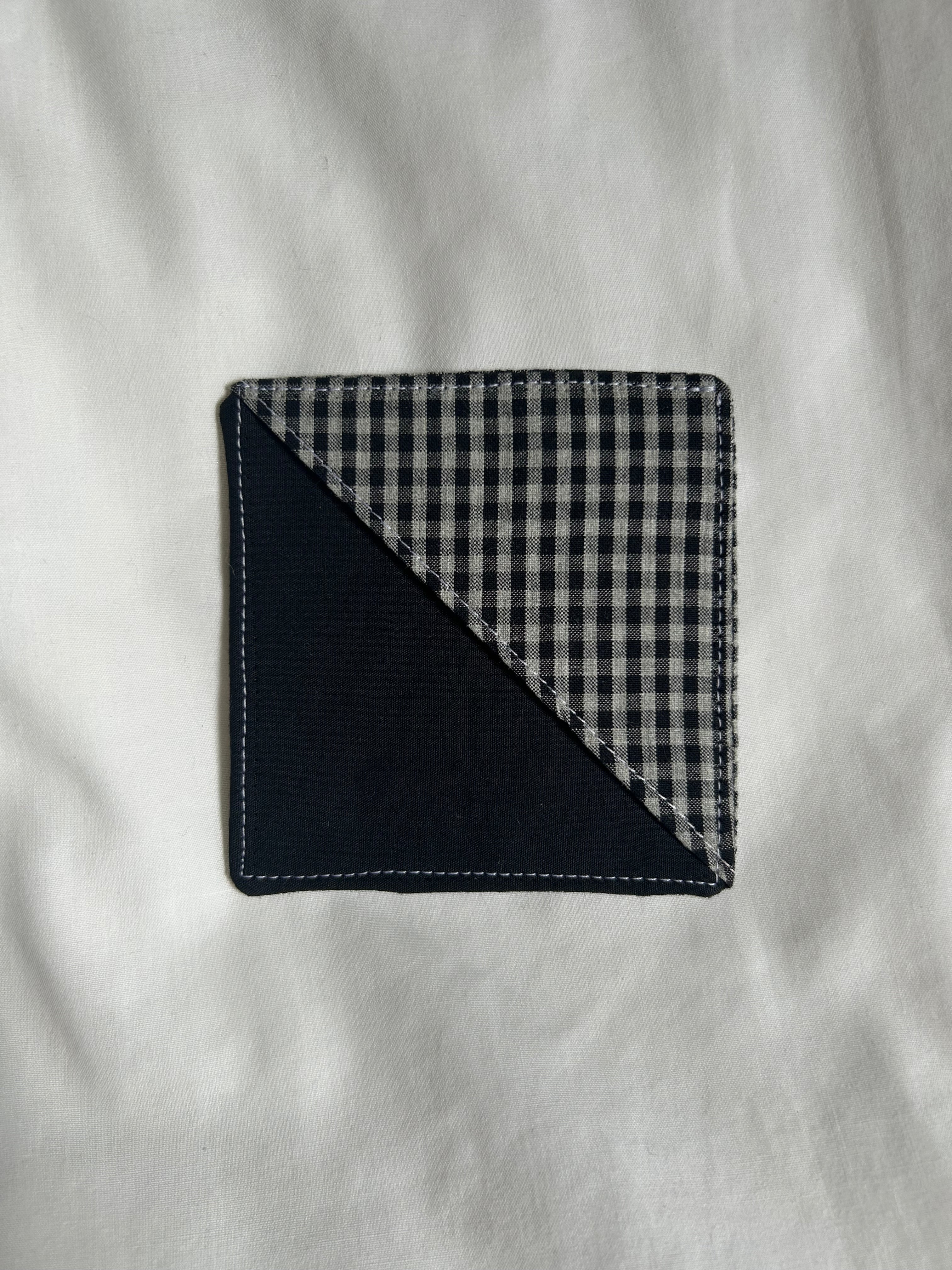 Black checkered corner bookmark