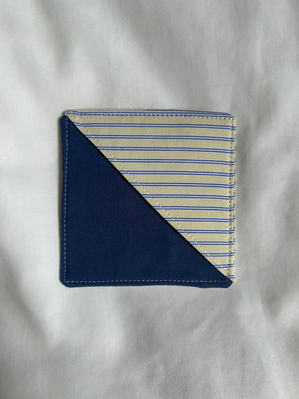 Yellow striped corner bookmark