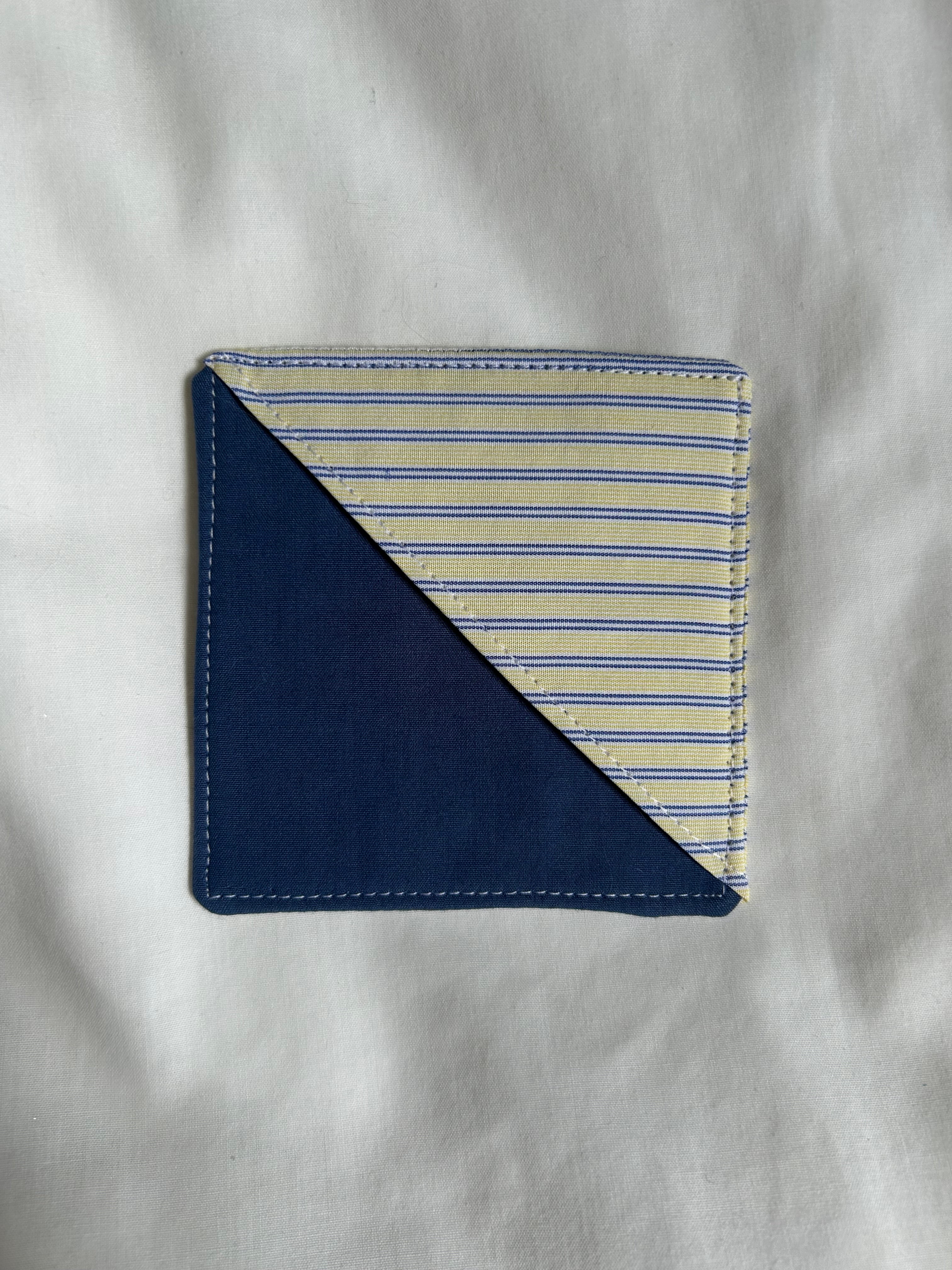 Yellow striped corner bookmark