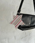 Pink striped star keyring