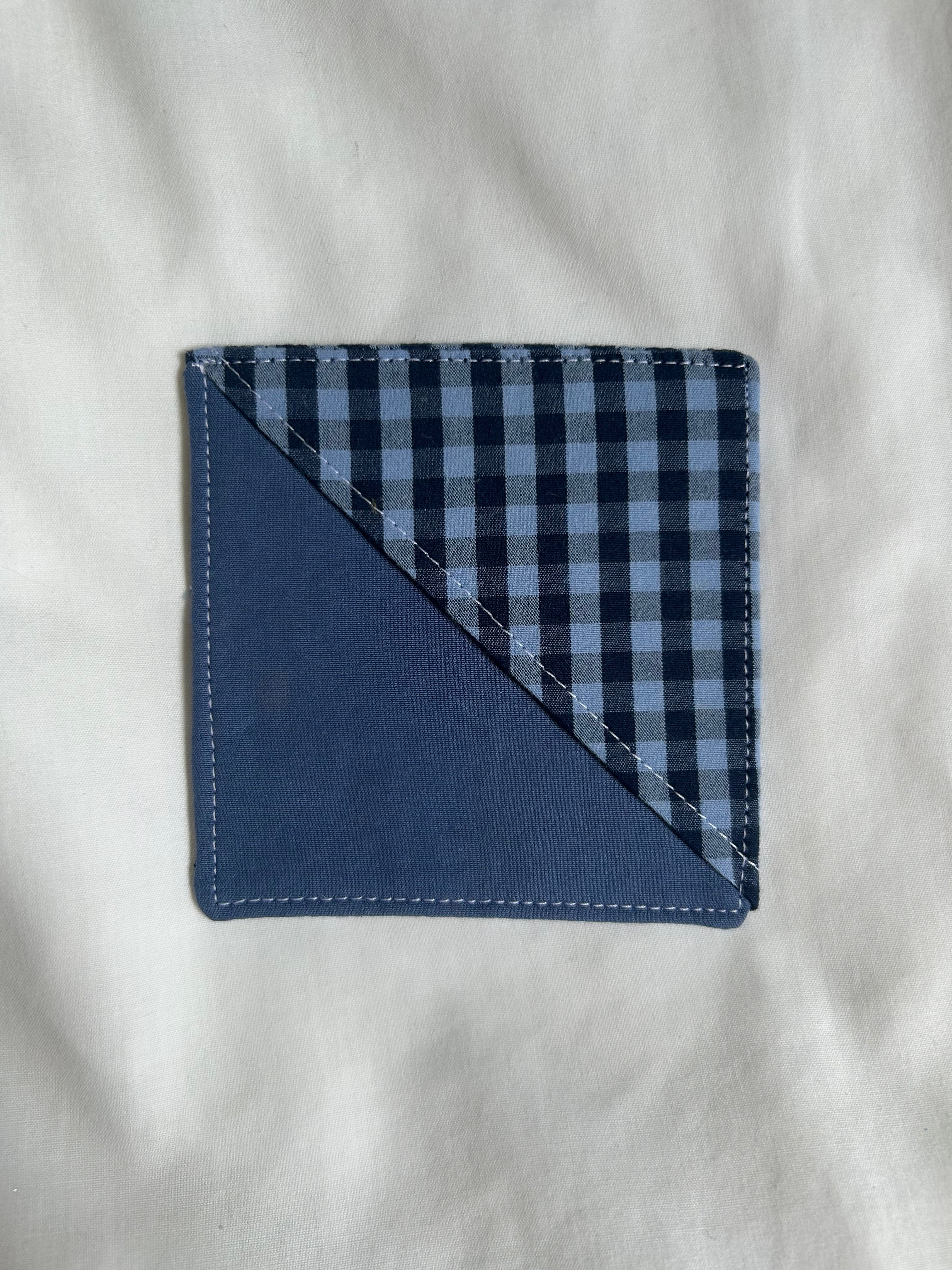 Blue corner bookmark