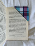 Blue and pink corner bookmark