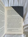 Black checkered corner bookmark