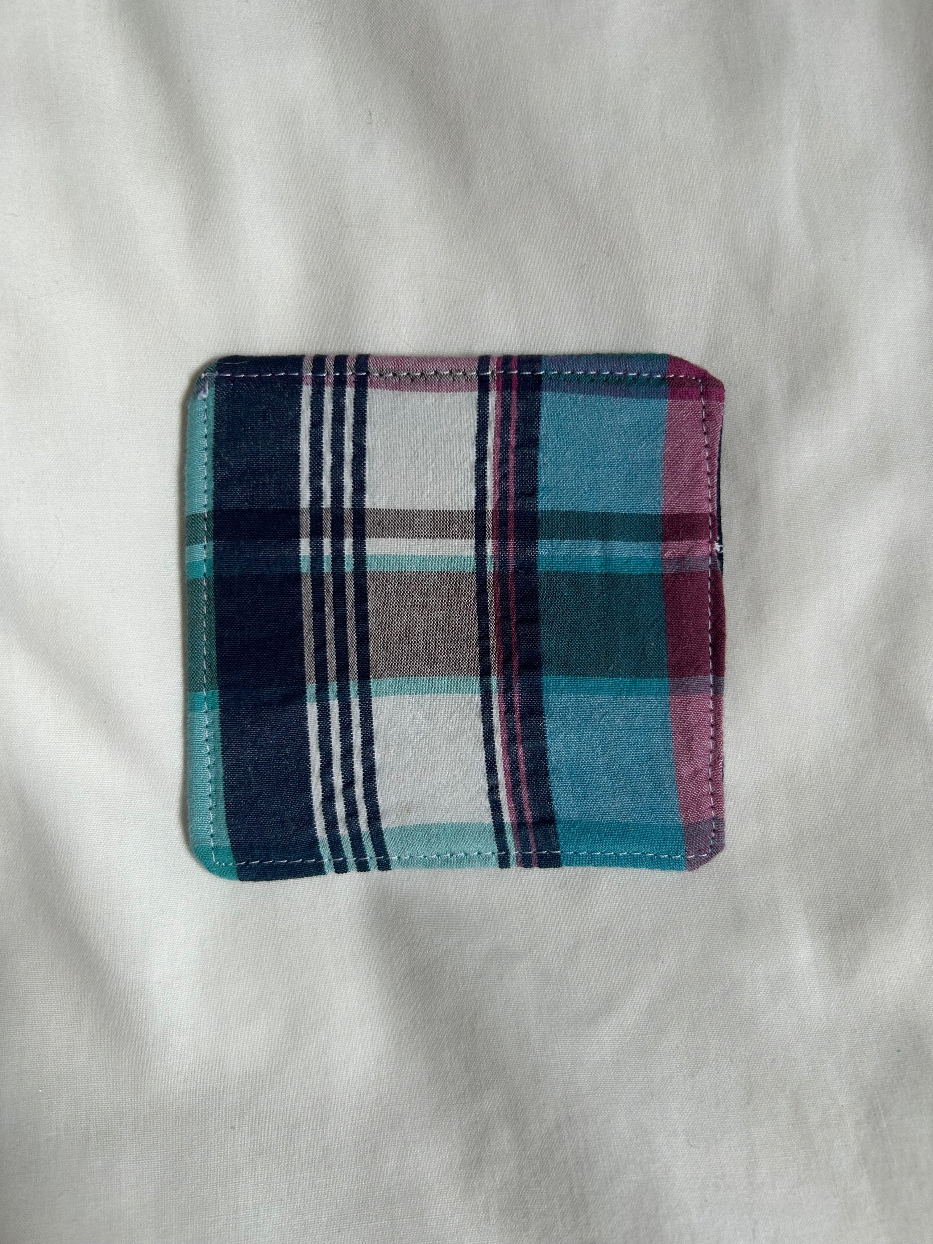 Blue and pink corner bookmark