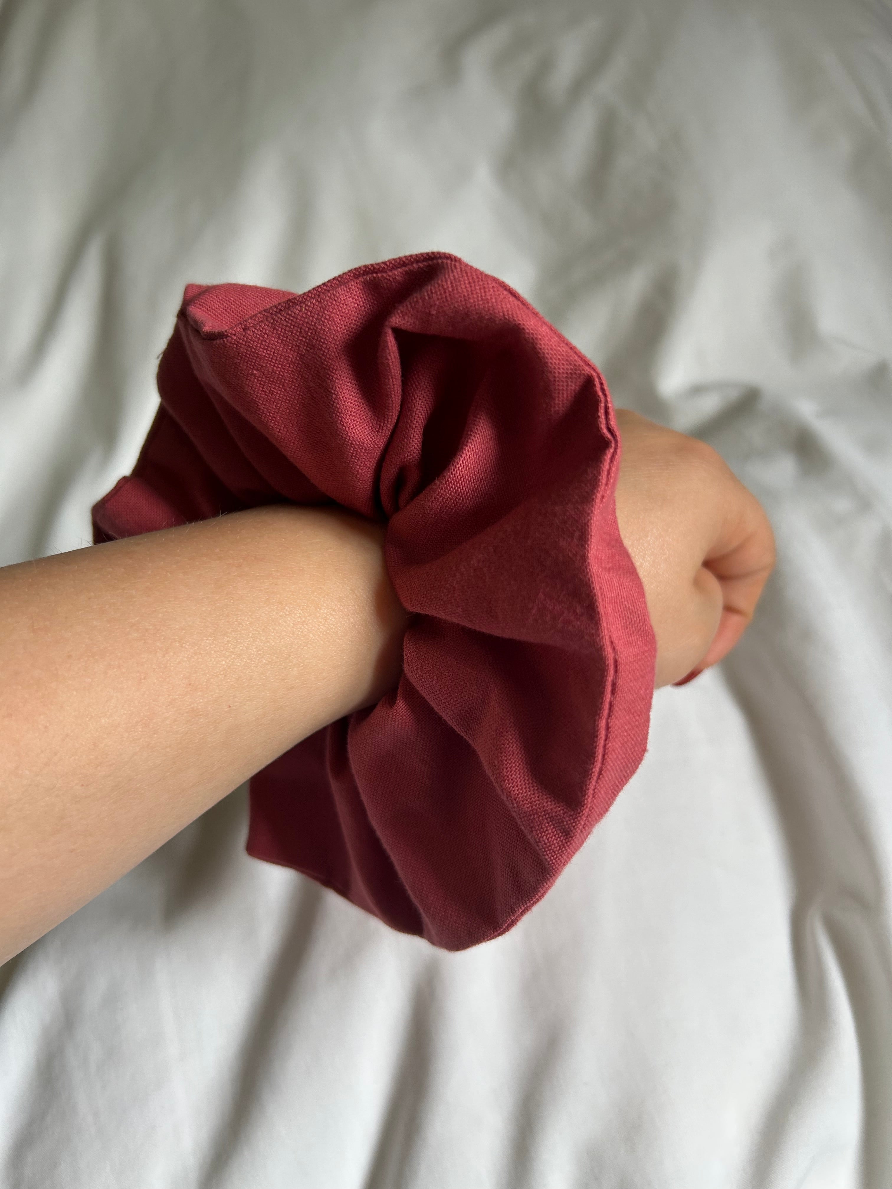 Plain terracotta scrunchie