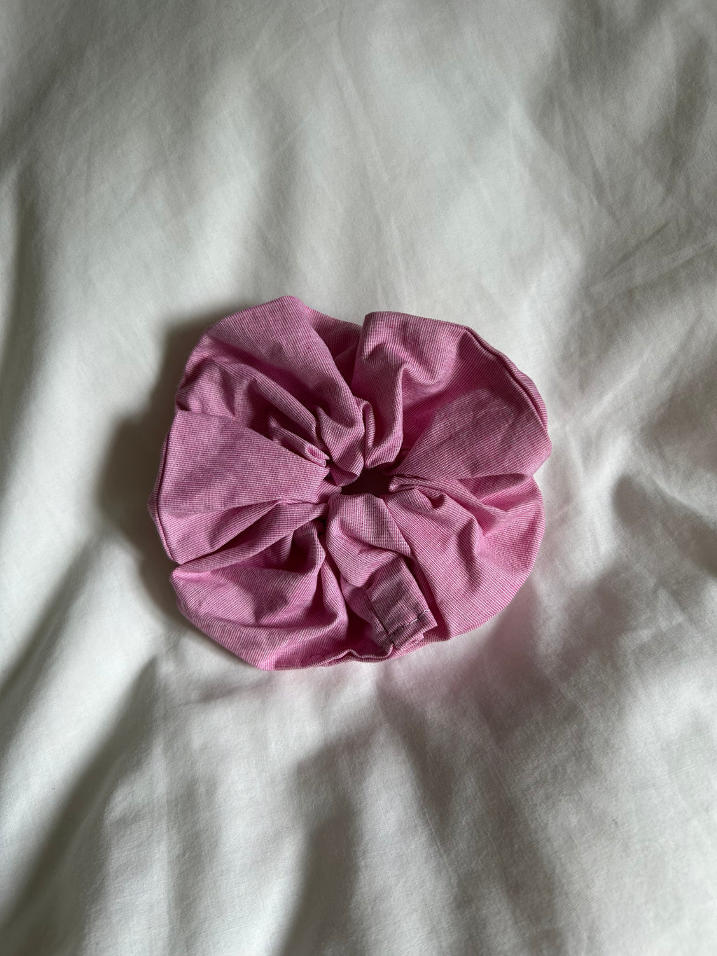 Plain pink scrunchie