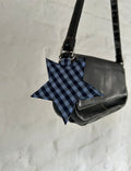 Blue checkered star keyring