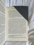 Black checkered corner bookmark