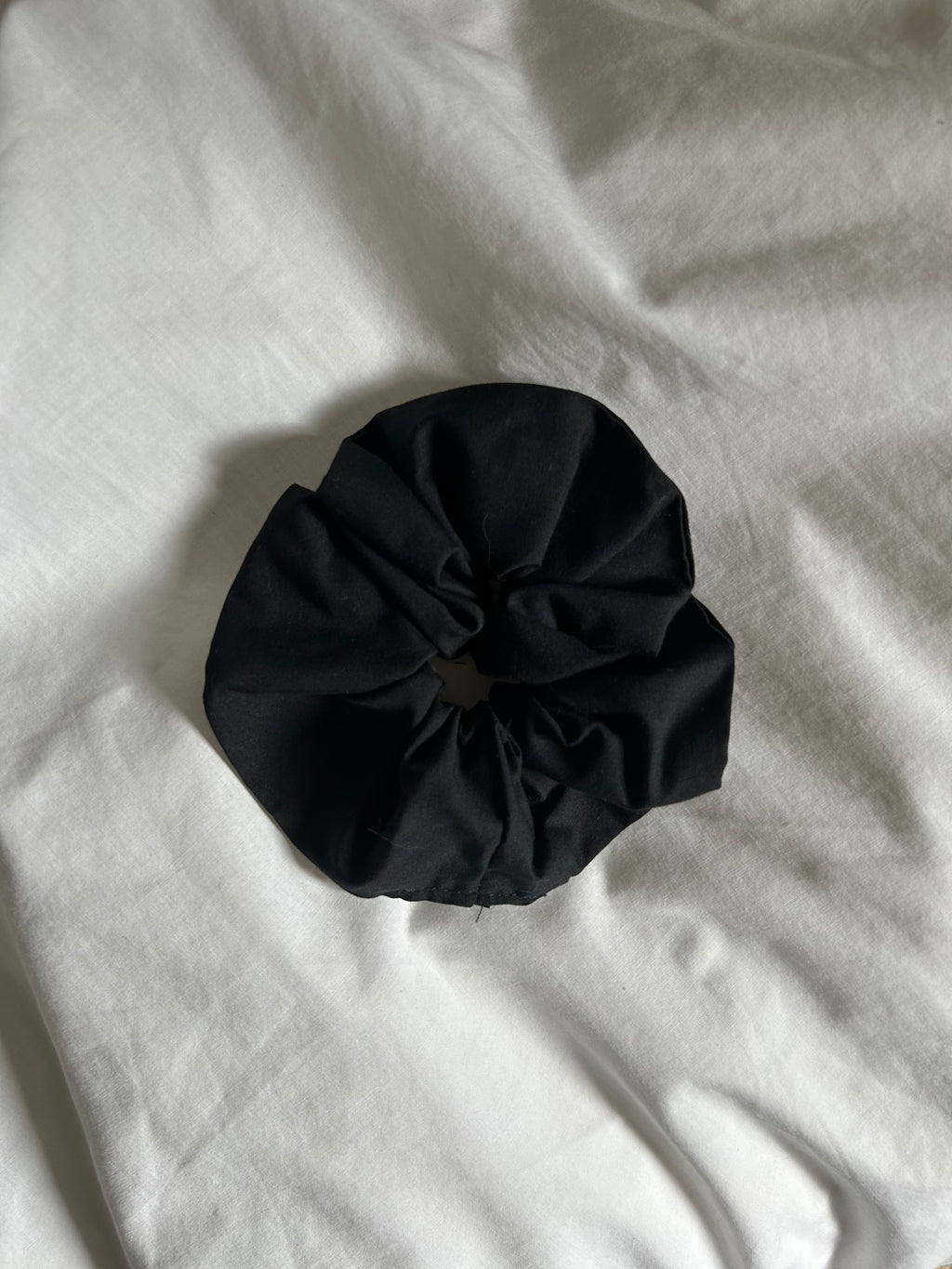 Plain black scrunchie