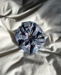 Blue and pink gingham scrunchie