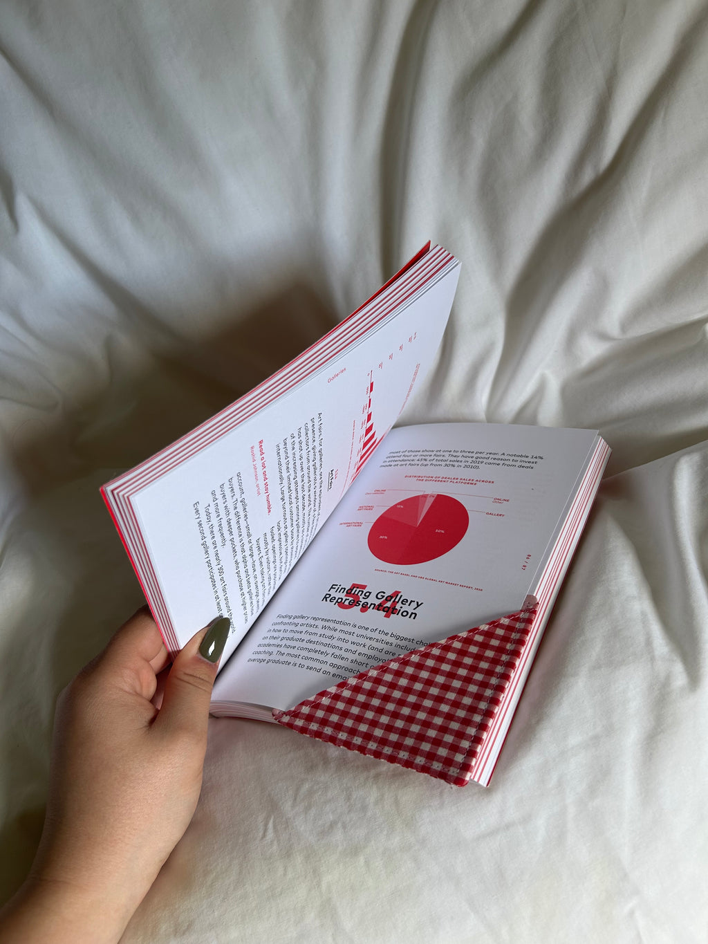 Black checkered corner bookmark