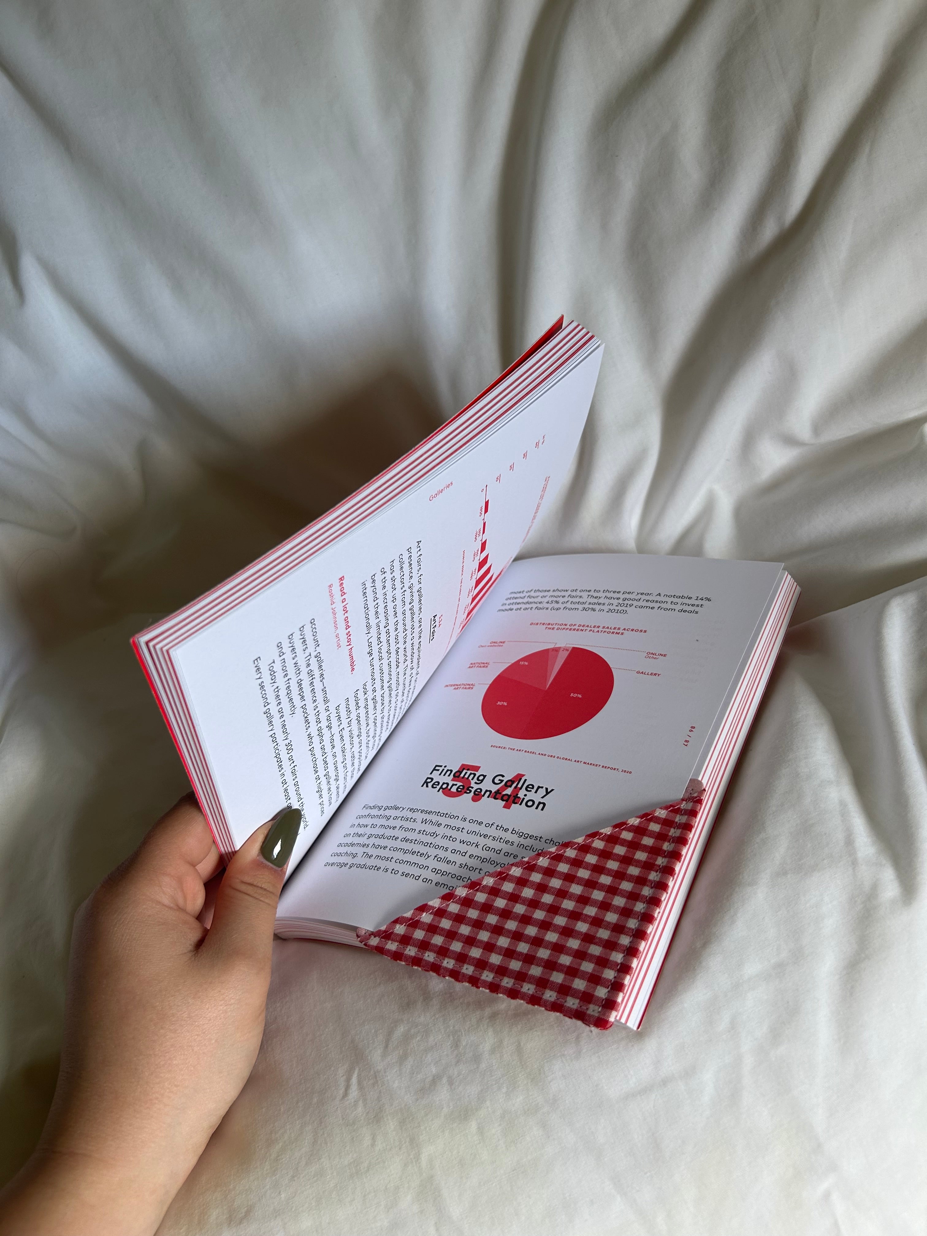 Black checkered corner bookmark