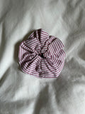 Red and white striped scrunchie