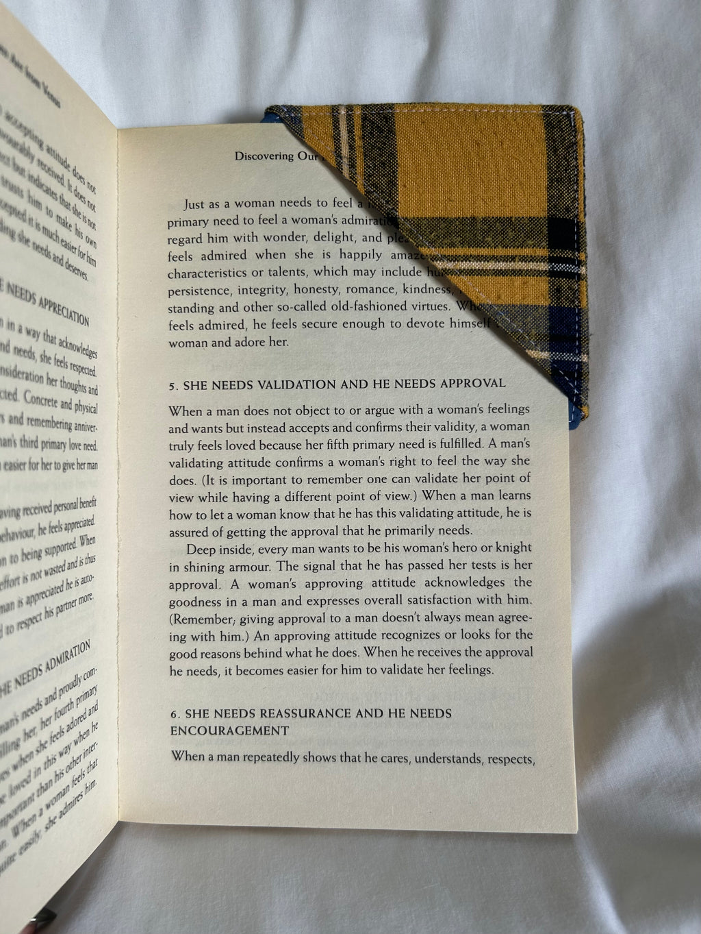 Yellow corner bookmark