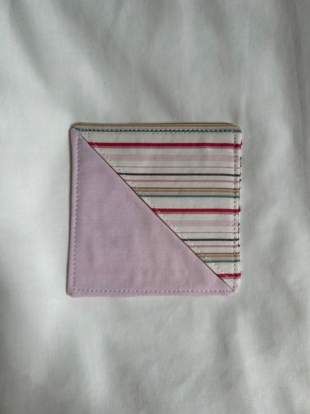 Pink striped corner bookmark